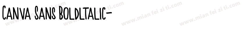 Canva Sans Boldltalic字体转换